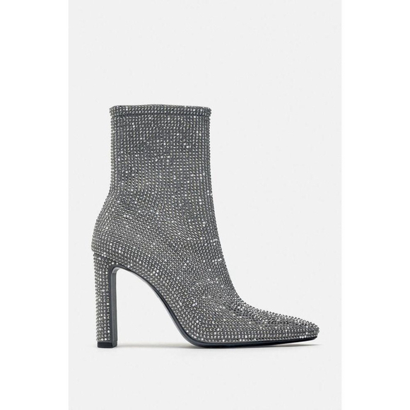 RHINESTONE HEELED ANKLE BOOTS - Picture 3 of 7